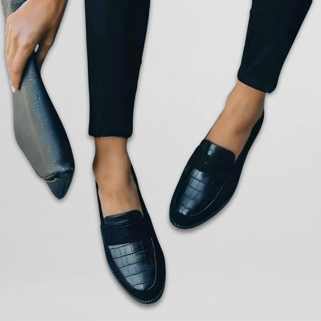 Adriana | Mocasines Croco Luxe