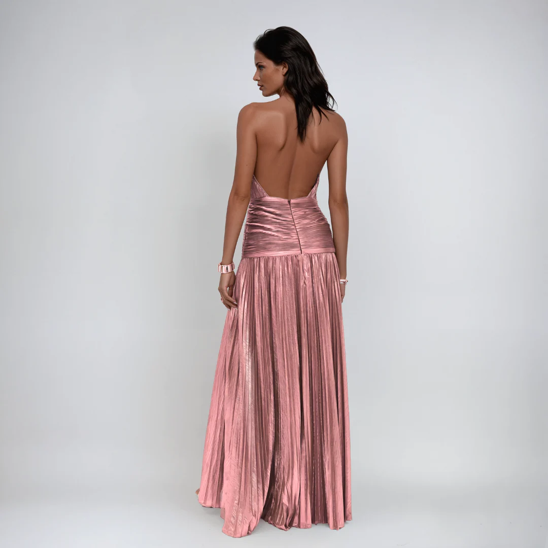 Isabella | Vestido Largo Satinado - Estilo Elegante y Fluido