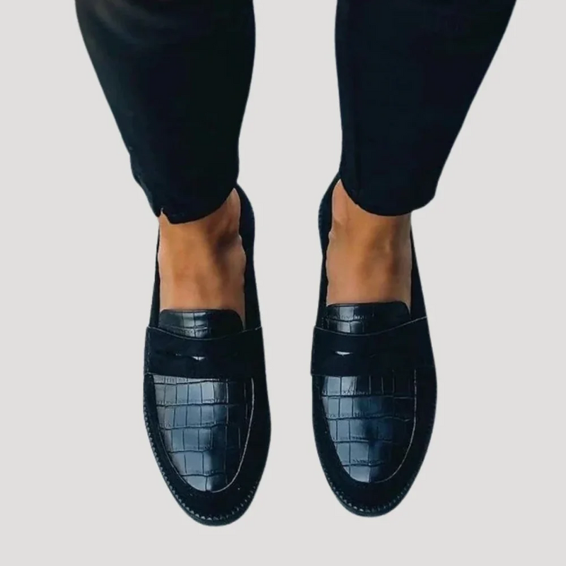 Adriana | Mocasines Croco Luxe