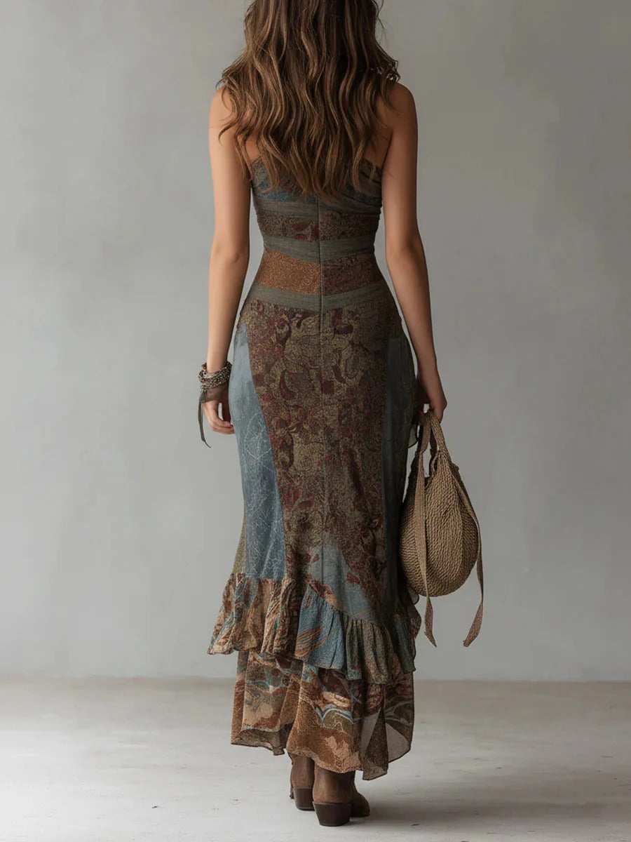 Berta – Vestido asimétrico de caída fluid