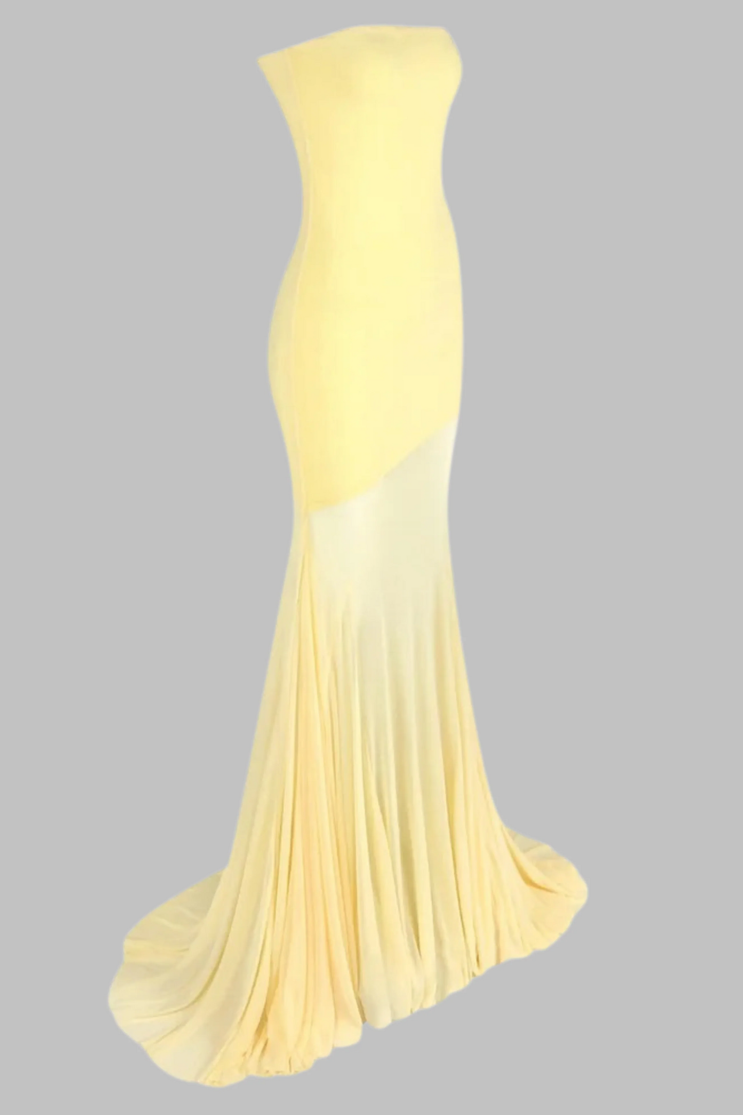 SOLEA — Vestido largo strapless con efecto segunda piel